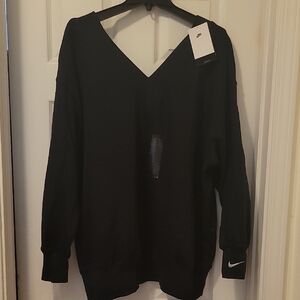 Nike Black V-Neck Pullover Sweatshirt